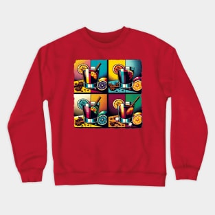 Vintage Vibe: Pop Art Mulled Wine Magic - Holiday beverage Crewneck Sweatshirt